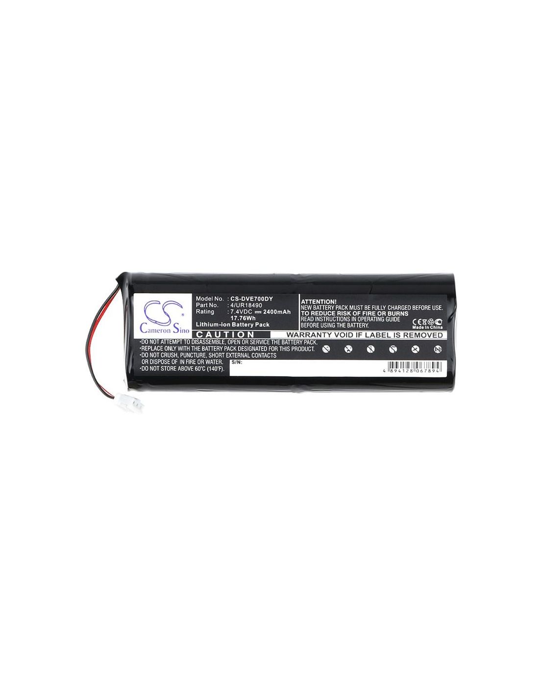 Li-ion Battery fits Sony, D-ve7000s, Sony 7.4V, 2400mAh DVD Player Cameron Sino Technology Limited