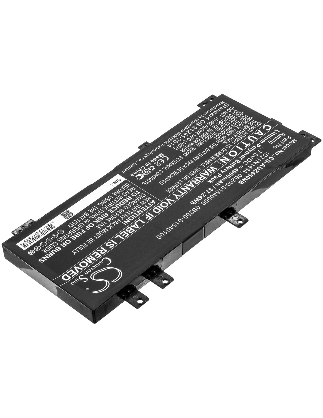 Li-Polymer Battery fits Asus, 0b200-01540000, 0b200-01540100, C21n1434 7.6V, 4900mAh Notebook & Laptop Cameron Sino Technology Limited