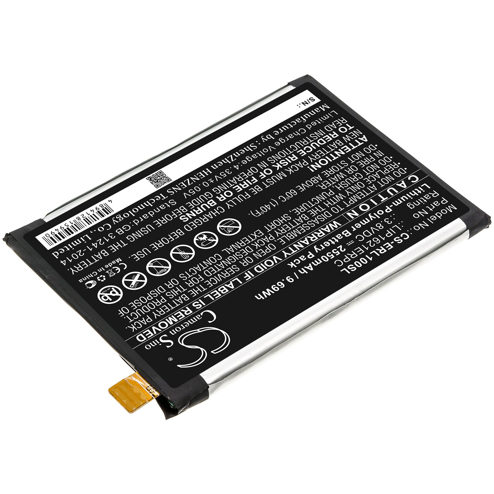 Li-Polymer Battery fits Sony, Lip1621erpc 3.8V, 2550mAh Mobile & SmartPhone Cameron Sino Technology Limited