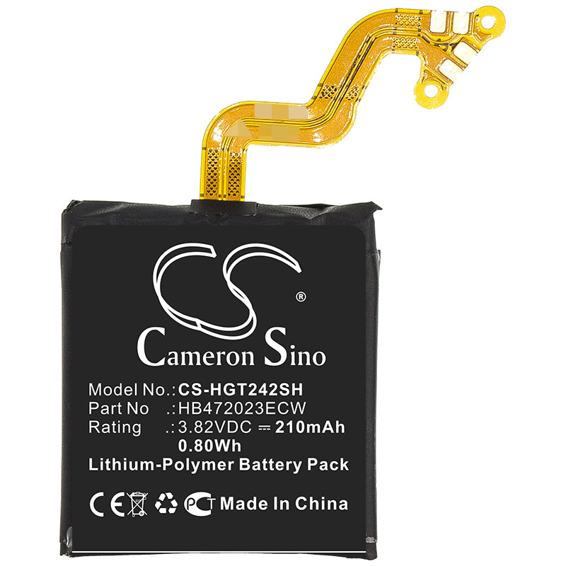 Li-Polymer Battery fits Huawei, Hb472023ecw 3.82V, 210mAh Smartwatch Cameron Sino Technology Limited