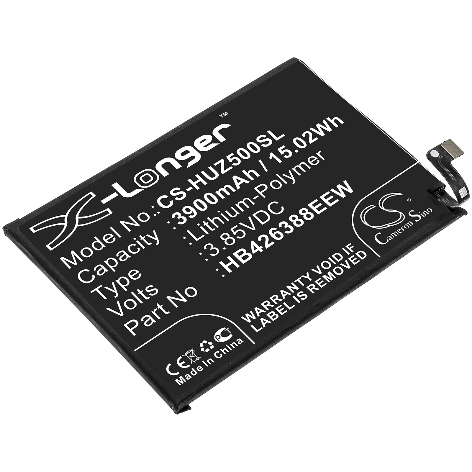 Li-Polymer Battery fits Huawei, Hb426388eew 3.85V, 3900mAh Mobile & SmartPhone Cameron Sino Technology Limited