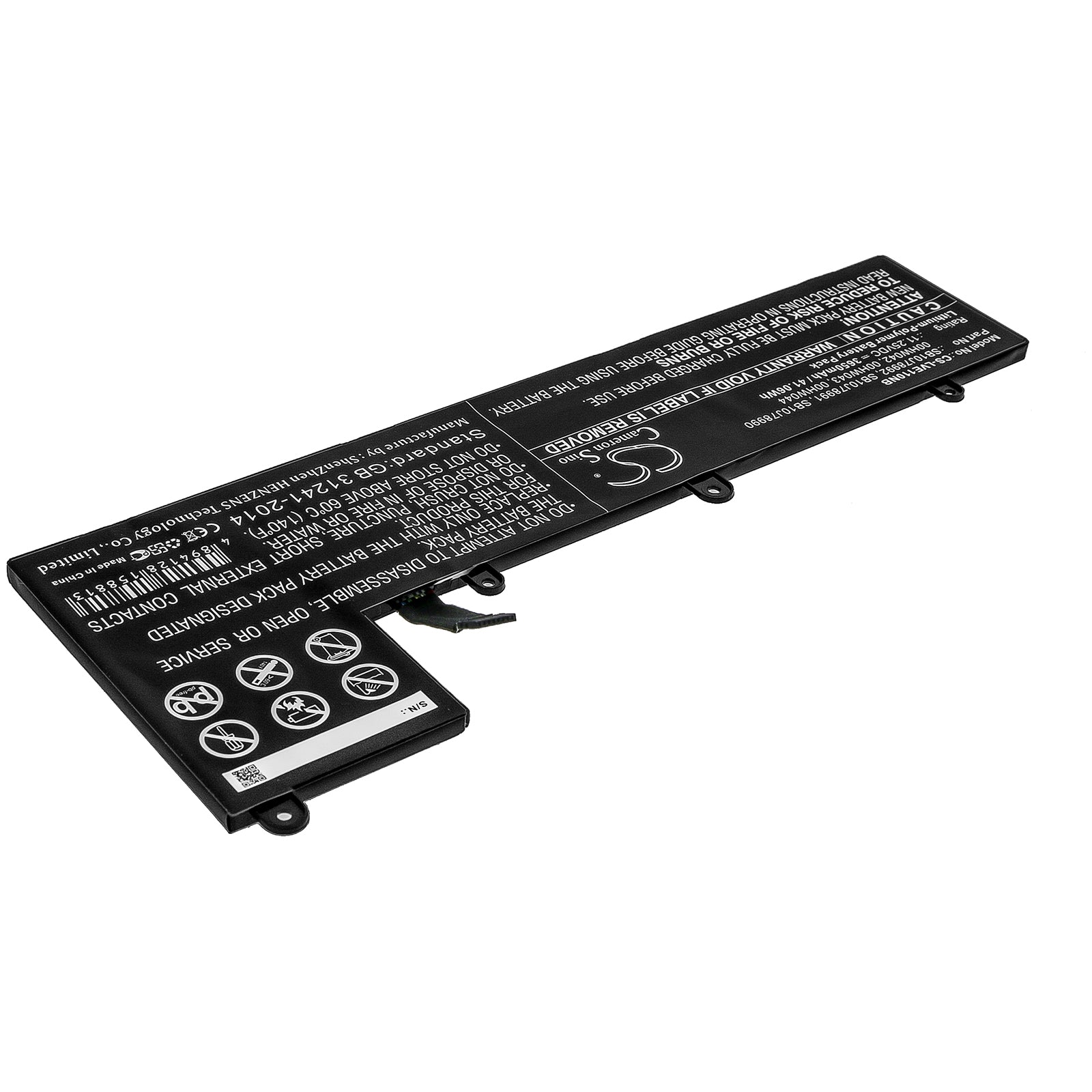 Li-Polymer Battery fits Lenovo, 00hw042, 00hw043, 00hw044, Sb10j78990, Sb10j78991, Sb10j78992 11.25V, 3650mAh Notebook & Laptop Cameron Sino Technology Limited