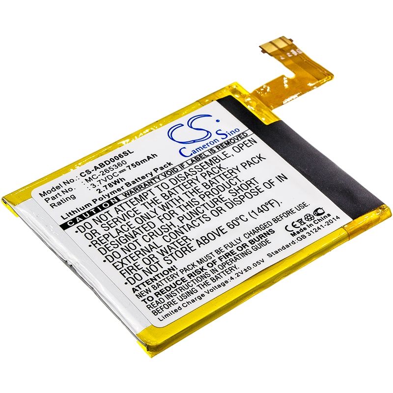 Li-polymer Battery Fits Amazon, D01100, Kindle 4, Kindle 4g 3.7v, 750mah E-book & E-reader Cameron Sino Technology Limited