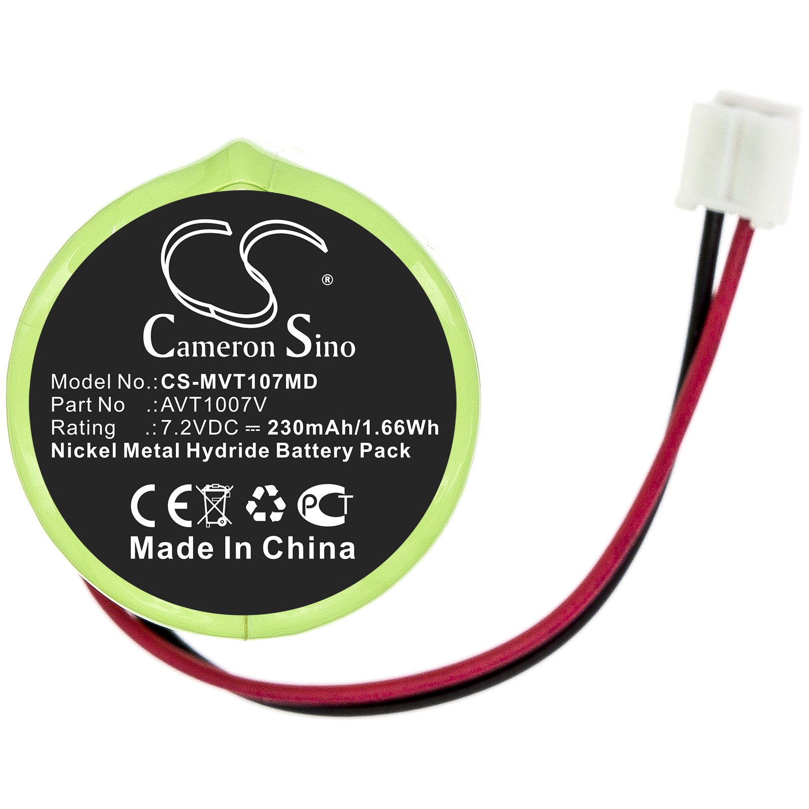 Ni-MH Battery fits Imx, Avt1007v 7.2V, 230mAh Medical Cameron Sino Technology Limited