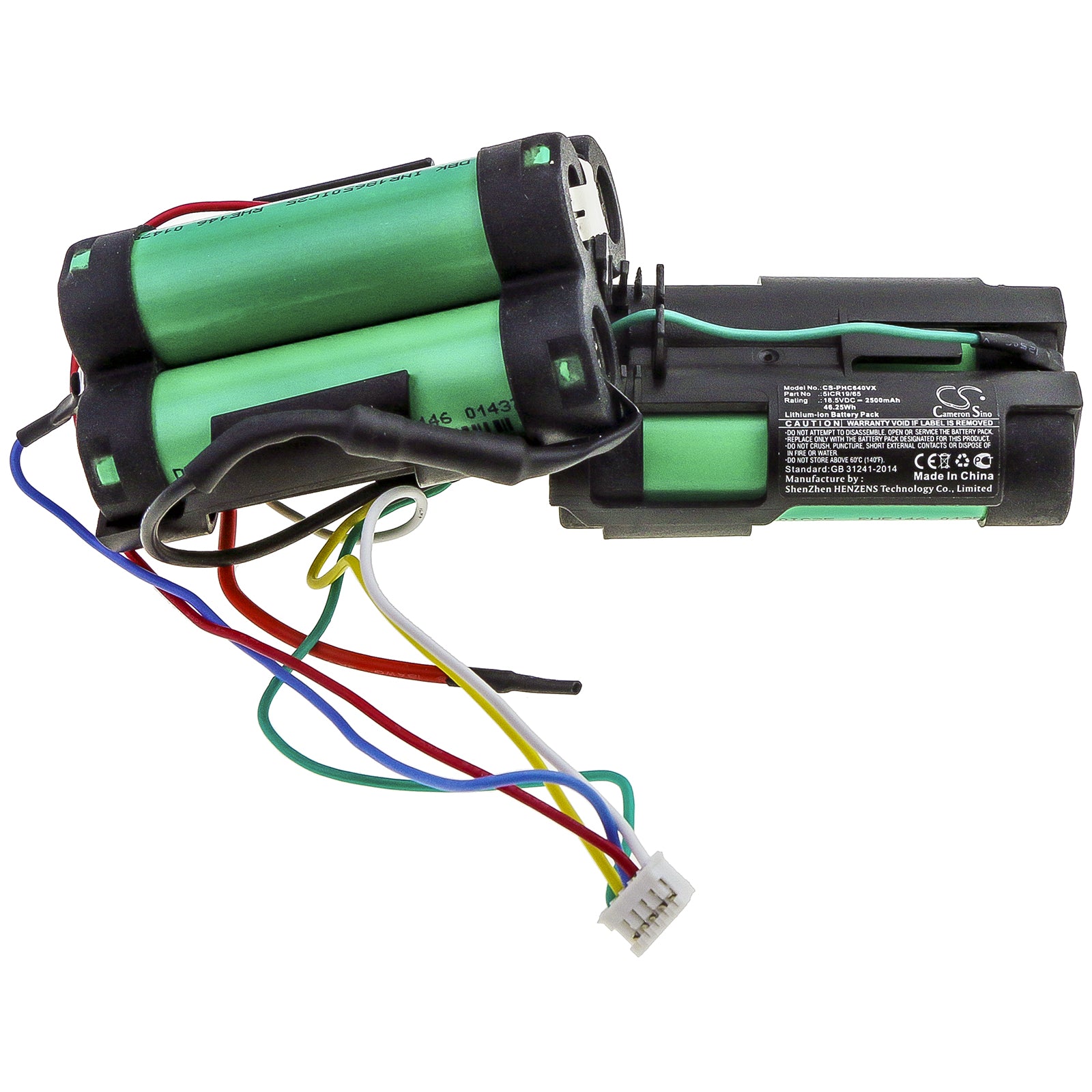 Li-ion Battery fits Philips, 5icr19/65 18.5V, 2500mAh Vacuum Cameron Sino Technology Limited