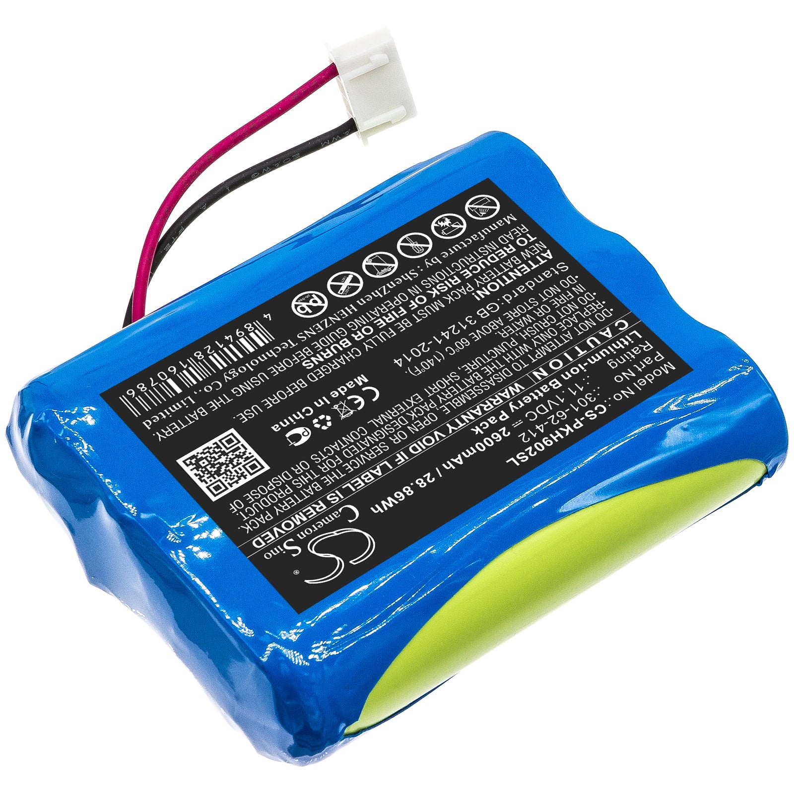 Li-ion Battery fits Peaktech, 301-62-412 11.1V, 2600mAh Equipment & Survey & Test Cameron Sino Technology Limited