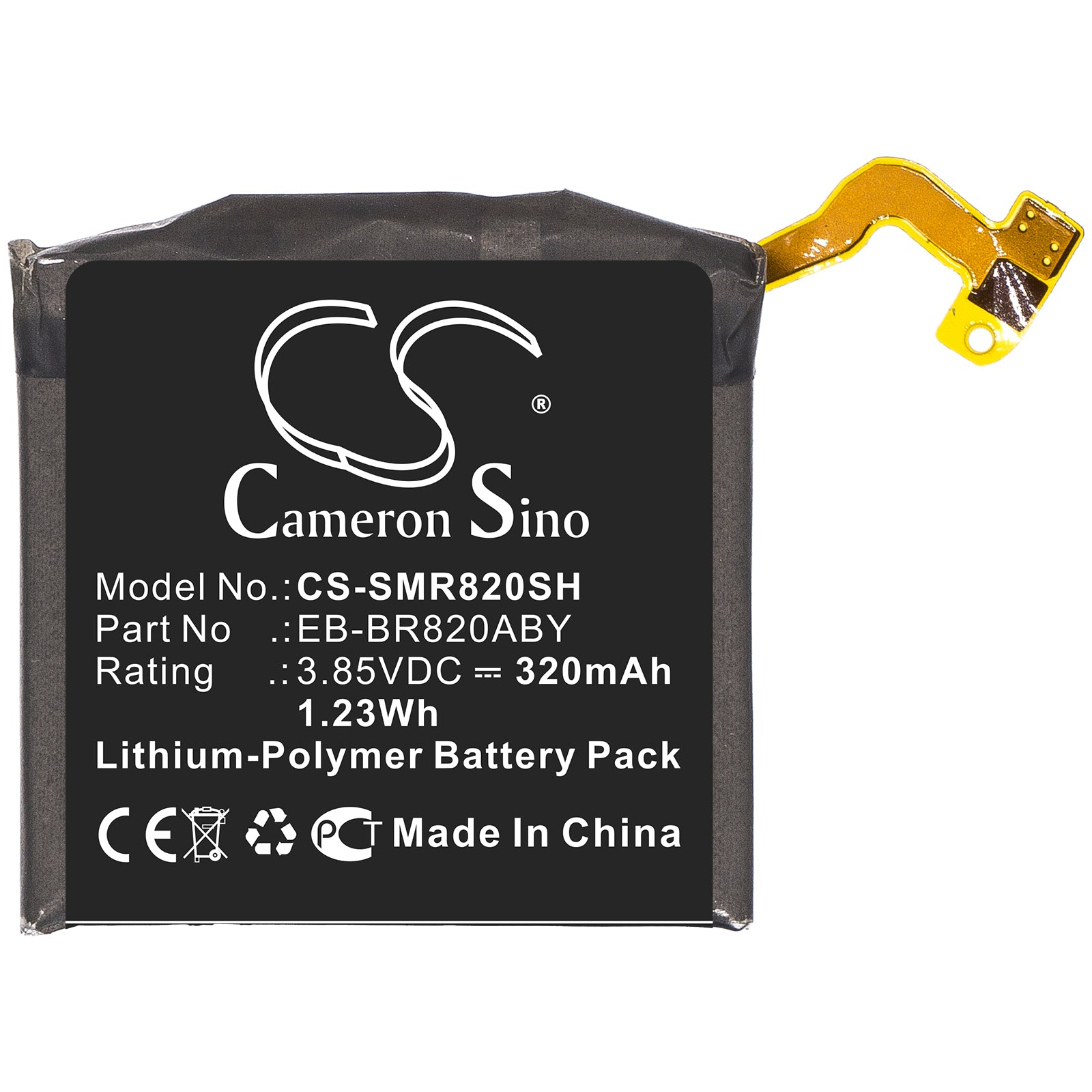 Li-Polymer Battery fits Samsung, Eb-br820aby, Gh43-04966a 3.85V, 320mAh Smartwatch Cameron Sino Technology Limited