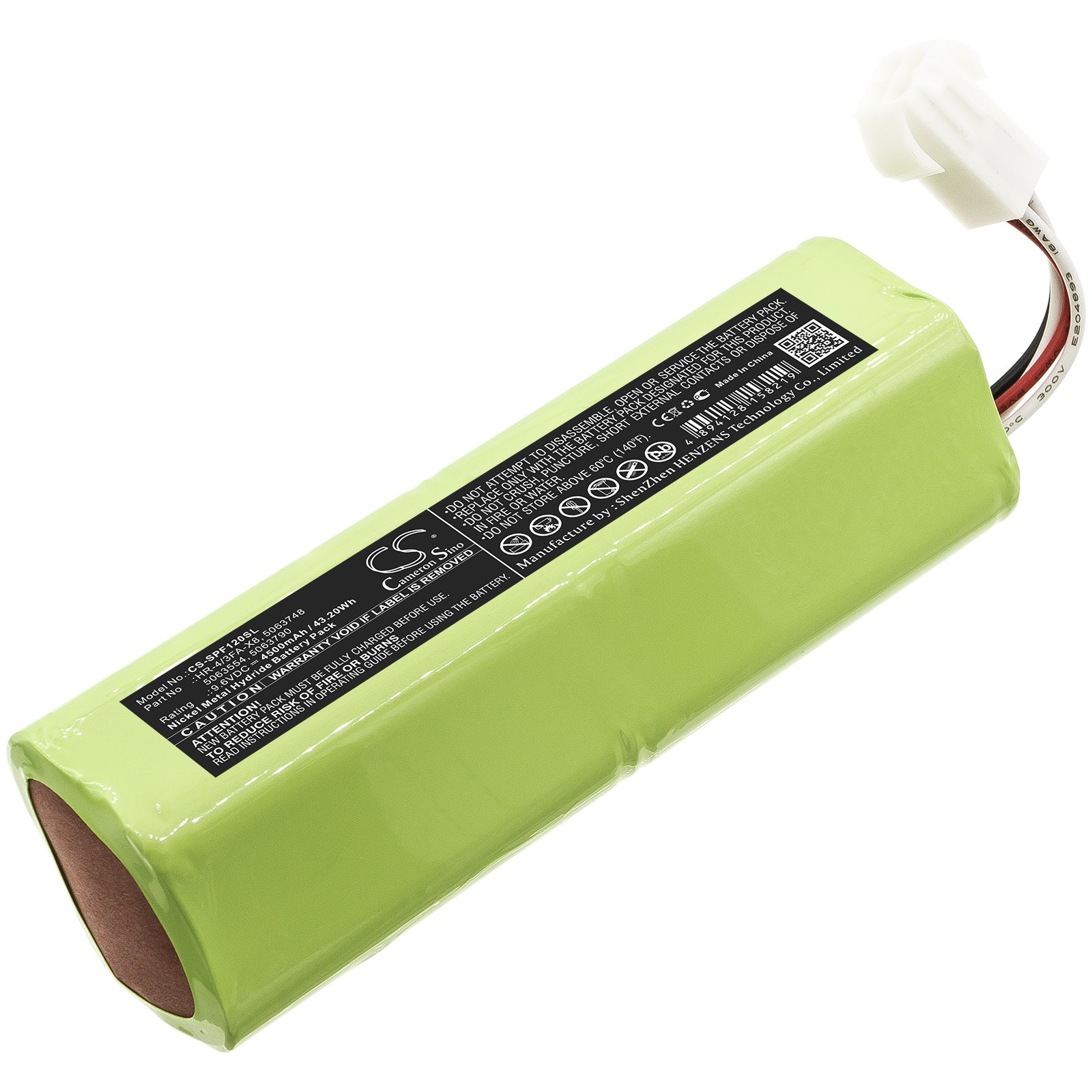 Ni-MH Battery fits Scott, 5063554, 5063748, 5063790, Hr-4/3fa-x8 9.6V, 4500mAh Equipment & Survey & Test Cameron Sino Technology Limited