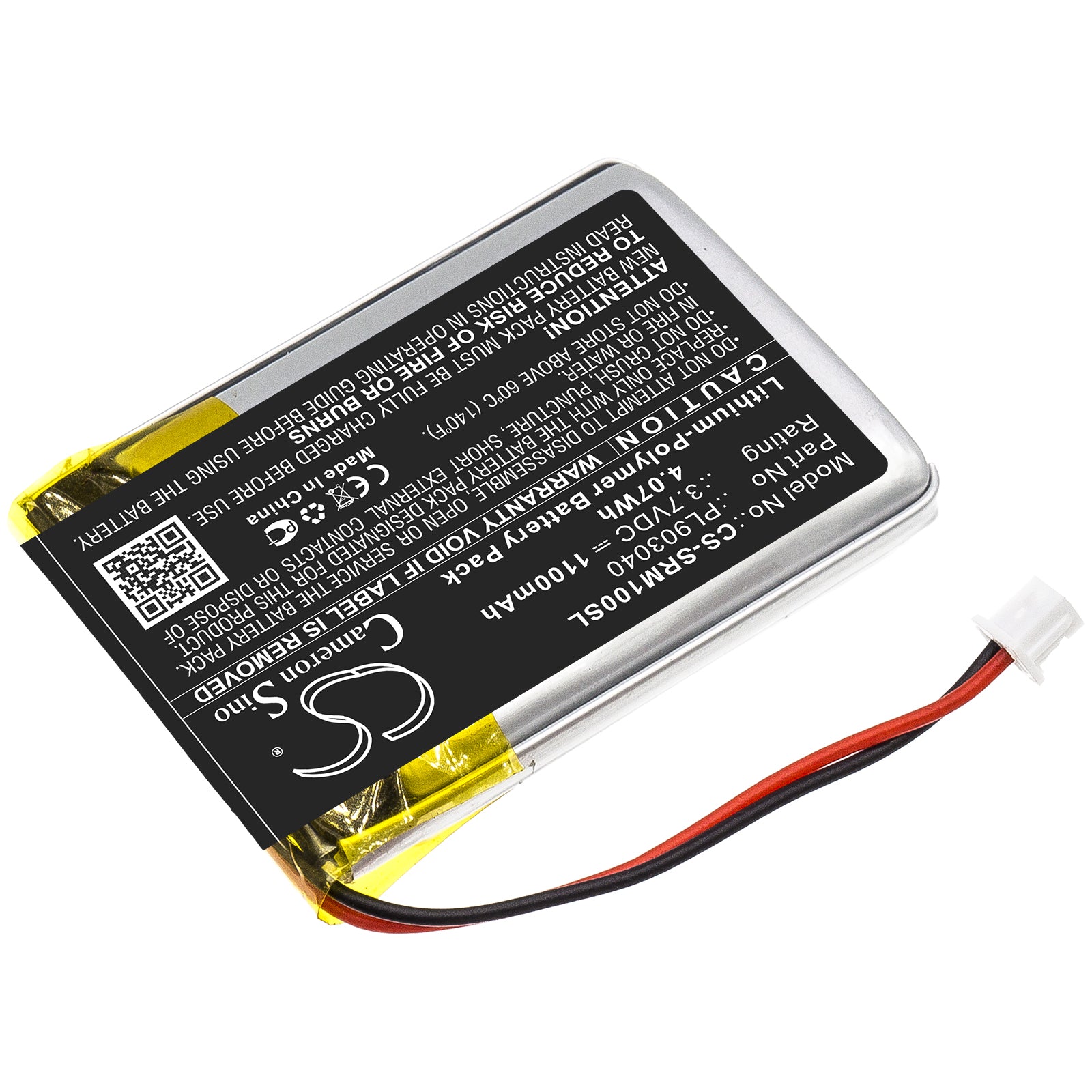 Li-Polymer Battery fits Schweizer, Pl903040 3.7V, 1100mAh Electronic Magnifier Cameron Sino Technology Limited