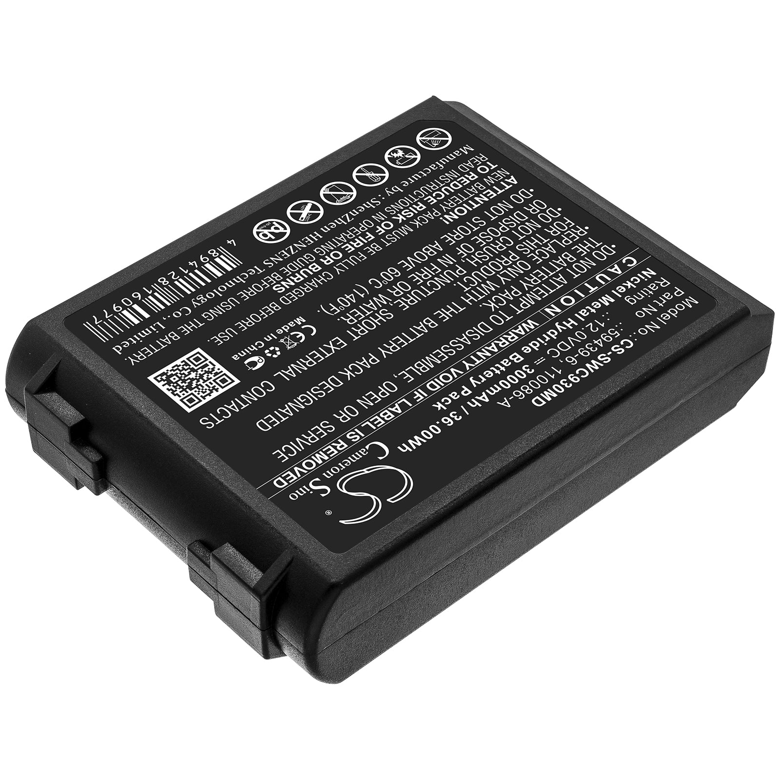 Ni-MH Battery fits Simonson-wheel, 110086-a, 59439-6 12.0V, 3000mAh Medical Cameron Sino Technology Limited