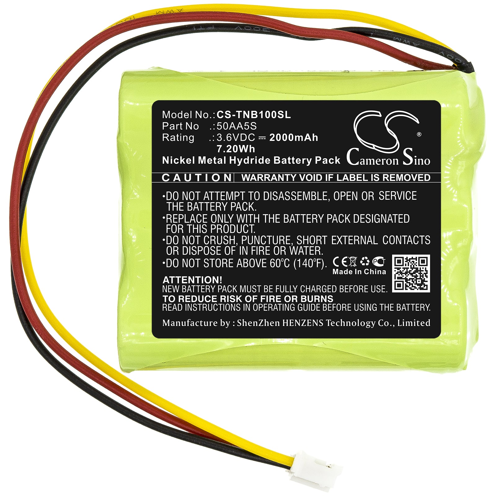 Ni-MH Speaker Battery fits Toniebox, 50aa5s 3.6V, 2000mAh Speaker Cameron Sino Technology Limited