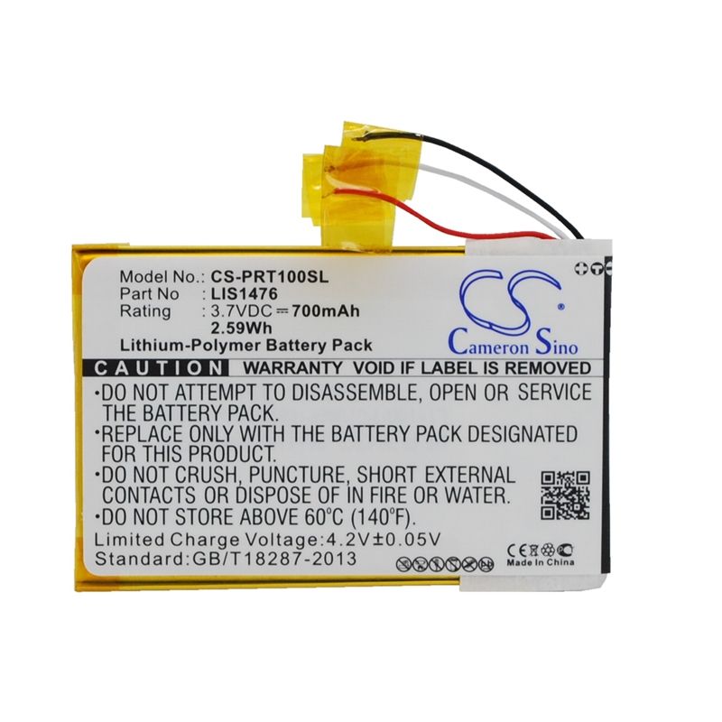 Li-polymer Battery Fits Sony, Prs-t1, Prs-t2, Prs-t3 3.7v, 700mah E-book & E-reader Cameron Sino Technology Limited