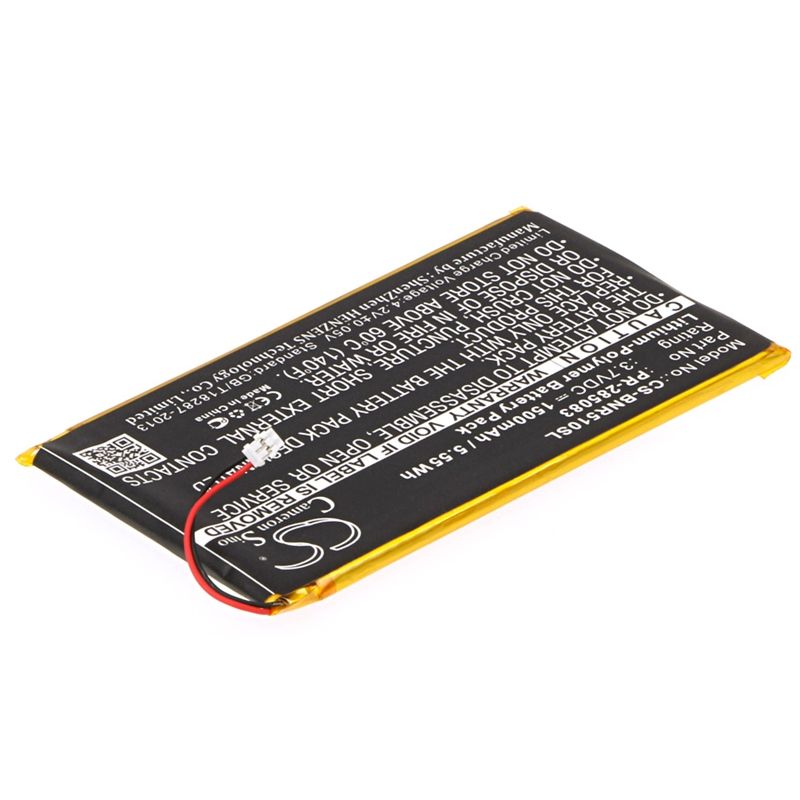 Li-polymer Battery Fits Barnes & Noble, Bnrv510, Nook Glowlight Plus 2015, Kobo 3.7v, 1500mah E-book & E-reader Cameron Sino Technology Limited