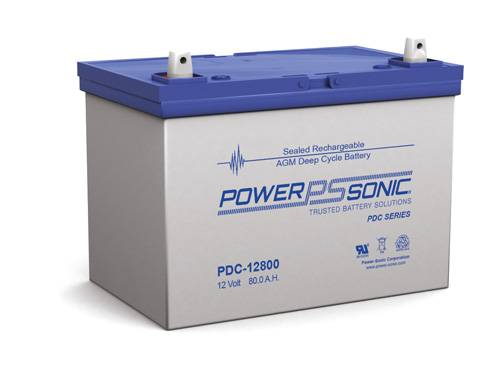Power Sonic PDC-12800 Deep Cycle Vrla Battery Replaces 12V-80.00Ah Sealed Lead Acid Batteries Power Sonic