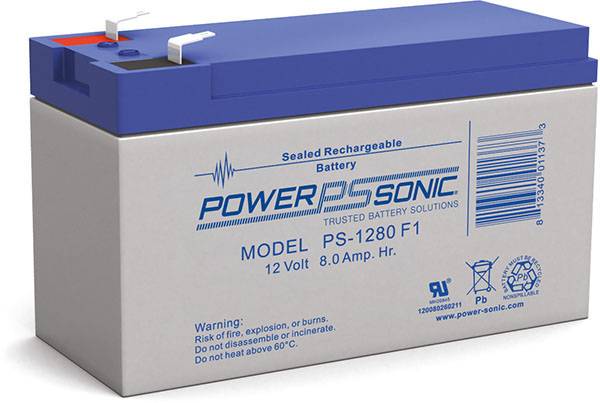 Power Sonic PS-1280 General Purpose Vrla Battery Replaces 12V-8.00Ah Sealed Lead Acid Batteries Power Sonic