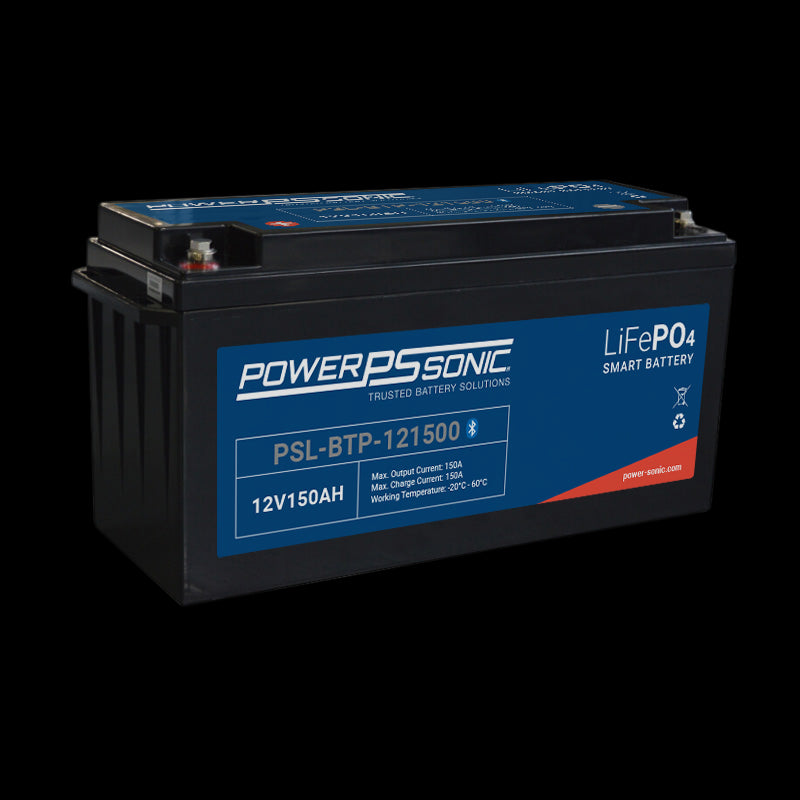 Power Sonic PSL-BTP-121500 Bluetooth Lithium Smart Battery Replaces 12.8V-150Ah Sealed Lead Acid Batteries Power Sonic