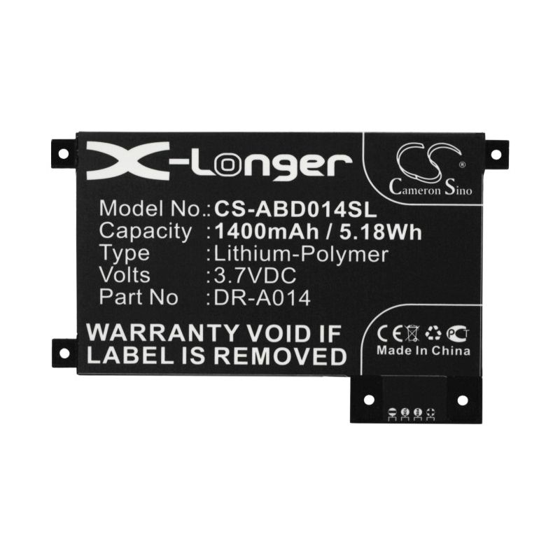 Li-polymer Battery Fits Amazon, D01200, Dr-a014, Kindle Touch 3.7v, 1400mah E-book & E-reader Cameron Sino Technology Limited