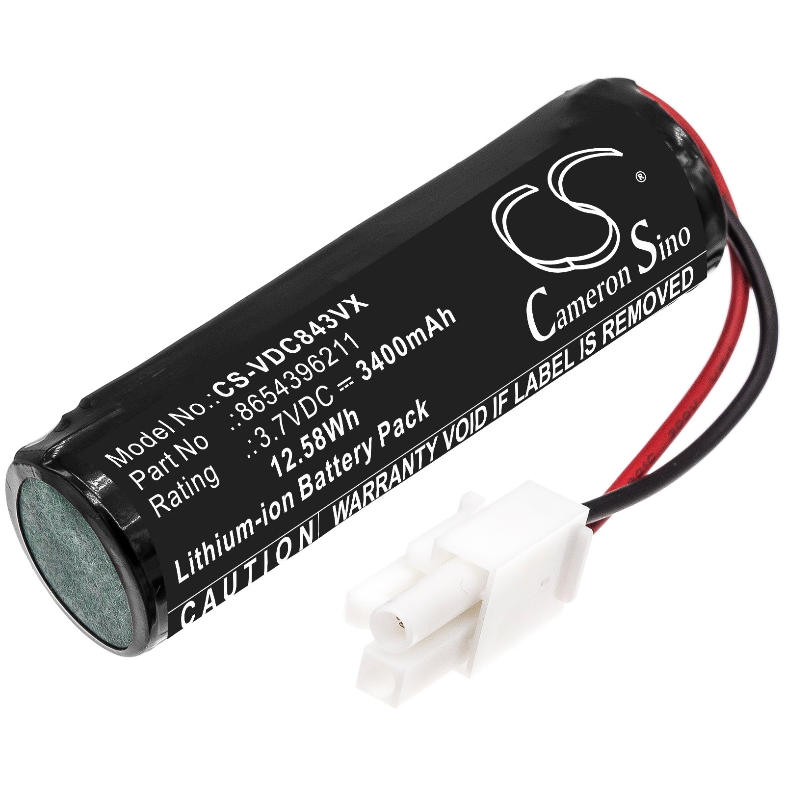 Li-ion Battery fits Vileda, 8654396211 3.7V, 3400mAh Vacuum Cameron Sino Technology Limited