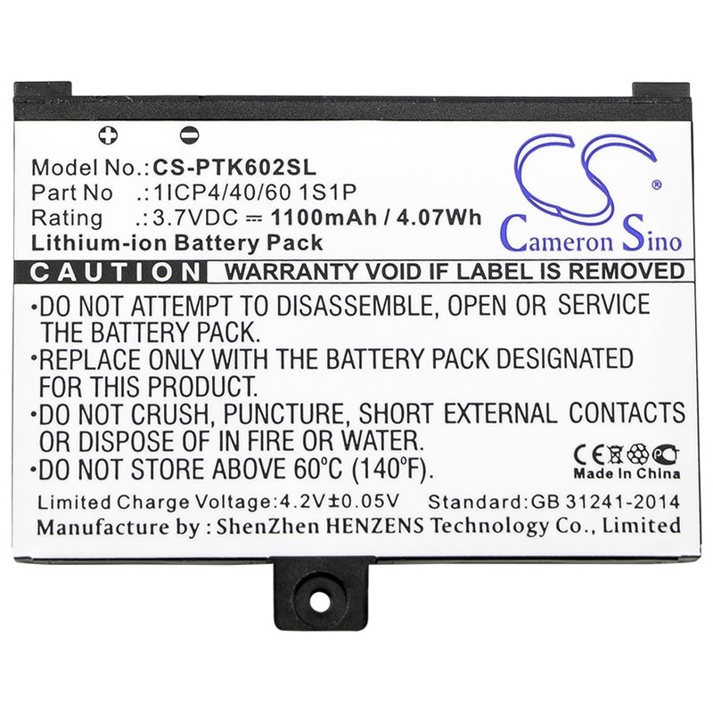 Li-ion Battery Fits Pocketbook, Pro 602, Pro 603, Pro 612 3.7v, 1100mah E-book & E-reader Cameron Sino Technology Limited