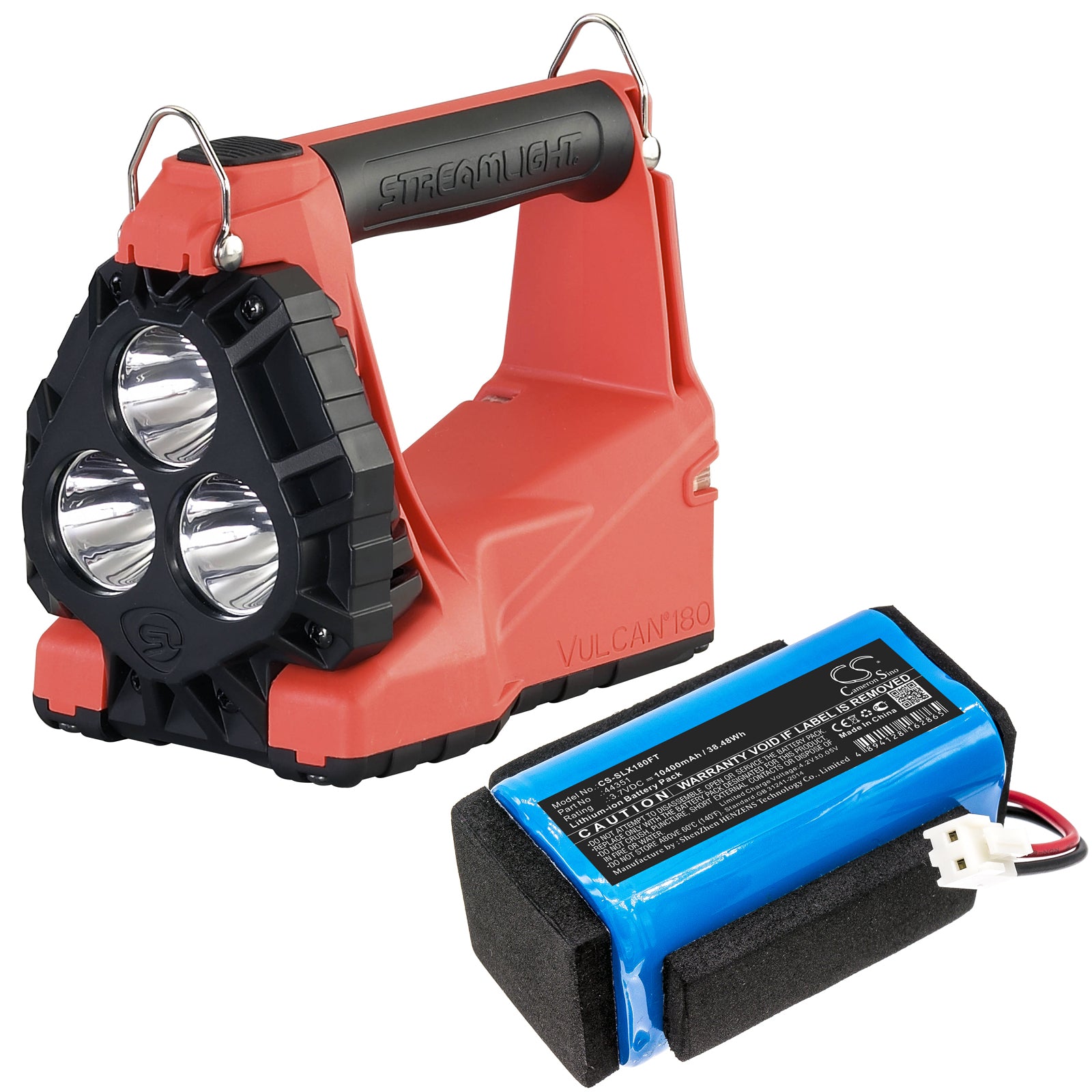 Li-ion Battery fits Streamlight, Vulcan 180 3.7V, 10400mAh Flashlight Cameron Sino Technology Limited
