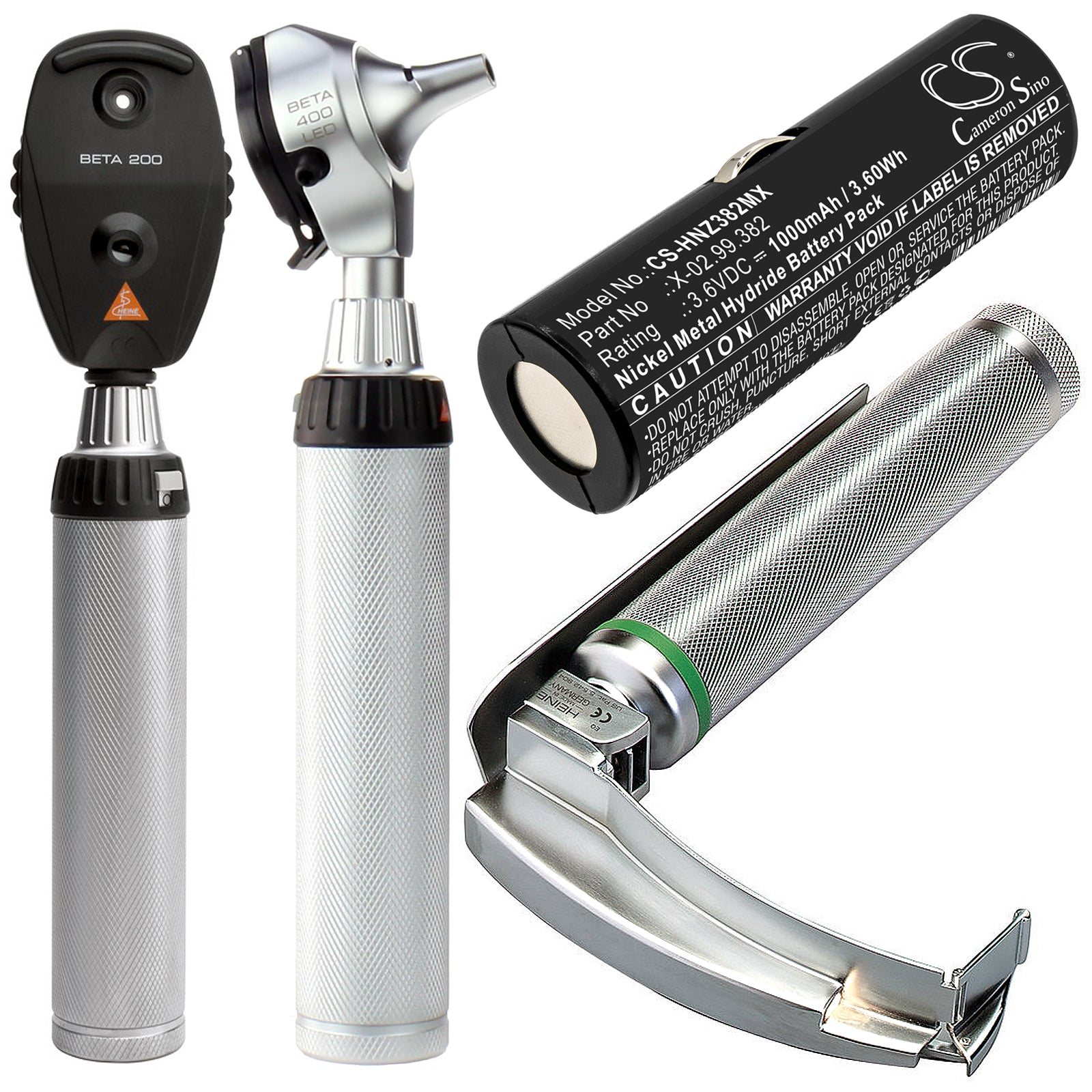 Ni-MH Battery fits Heine, Beta Handles, Ophthalmoscope Beta 200 3.6V, 1000mAh Medical Cameron Sino Technology Limited