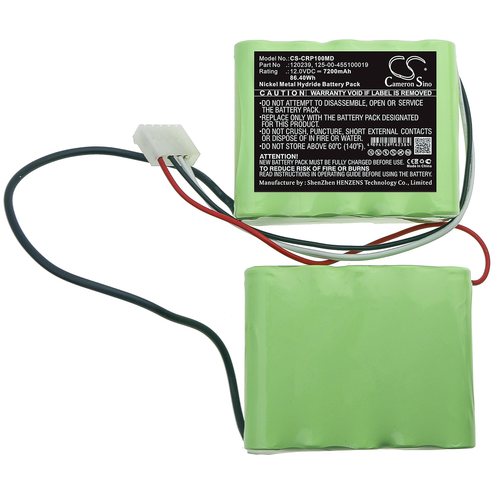 Ni-MH Battery fits Criticon, Dinamap Pro 1000 12.0V, 7200mAh Medical Cameron Sino Technology Limited