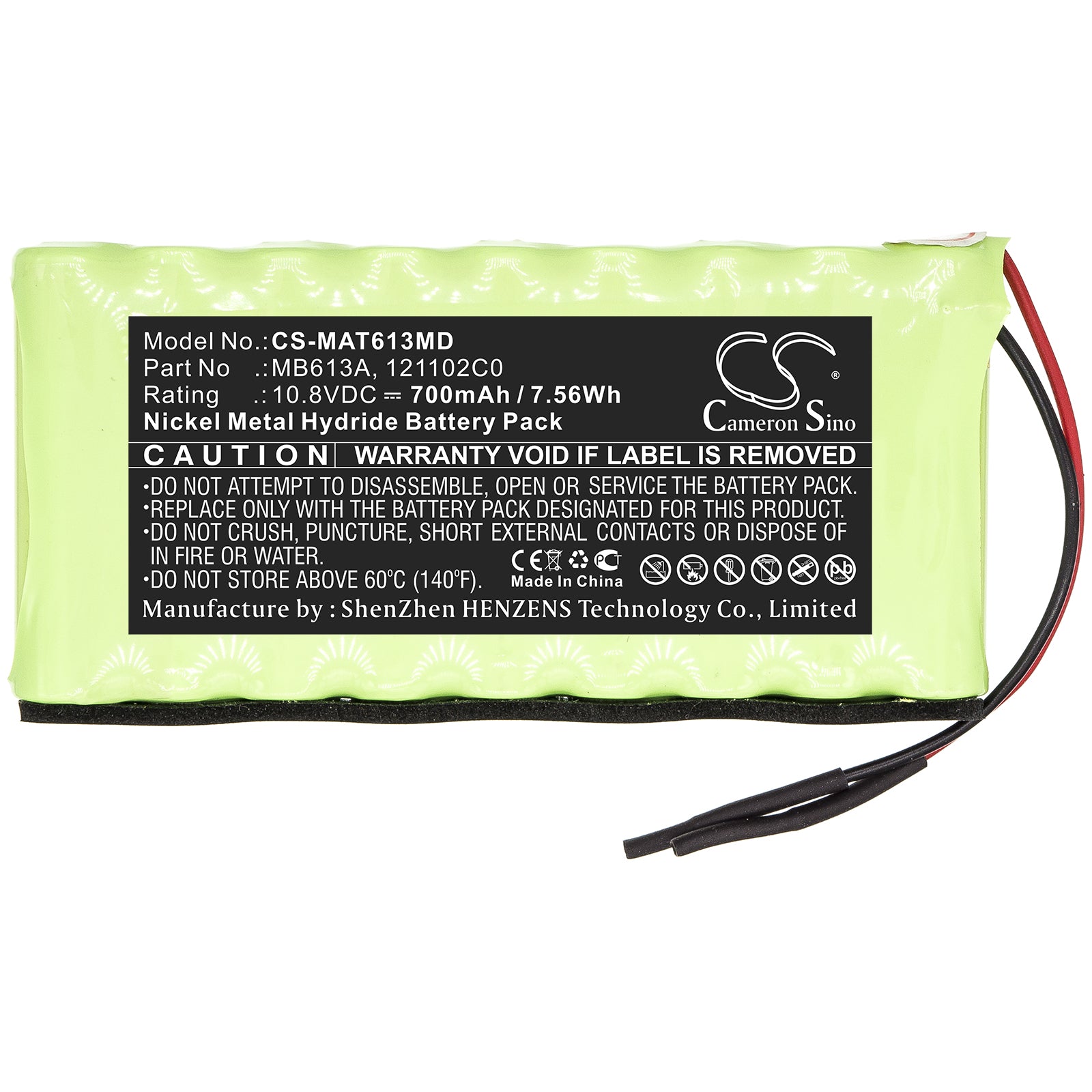 Ni-MH Battery fits Maquet, 121102c0, Operating Table Remote 10.8V, 700mAh Medical Cameron Sino Technology Limited
