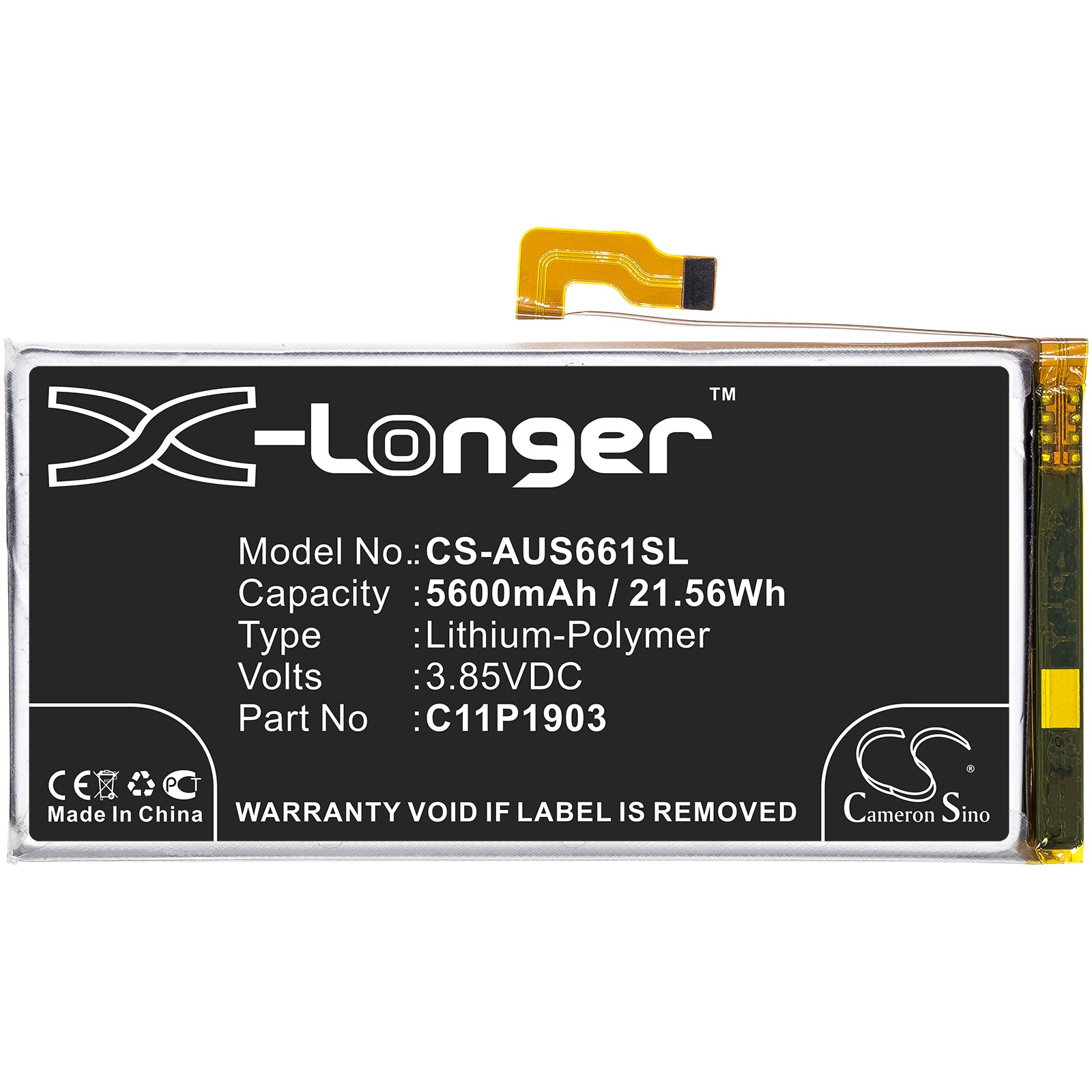 Li-Polymer Battery fits Asus, Rog Phone 3, Rog Phone Iii 3.85V, 5600mAh Mobile & SmartPhone Cameron Sino Technology Limited