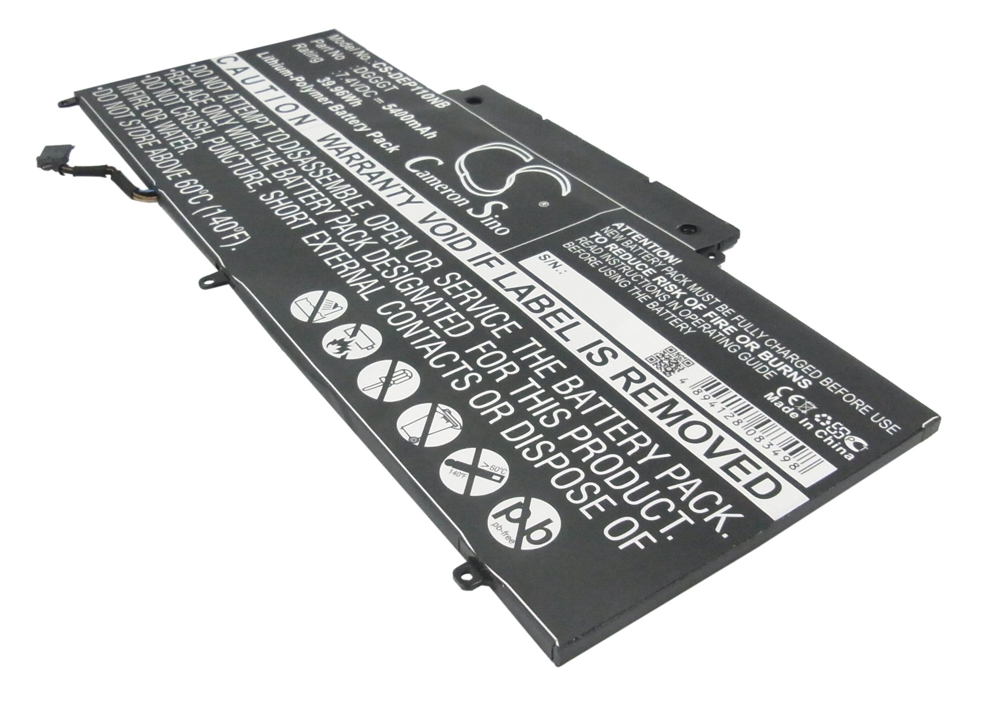 Li-Polymer Battery fits Dell, Xps 11, Xps11-1308t 7.4V, 5400mAh Notebook & Laptop Cameron Sino Technology Limited