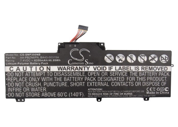 Li-Polymer Battery fits Samsung, Np350u2a, Np350u2b 7.4V, 6350mAh Notebook & Laptop Cameron Sino Technology Limited