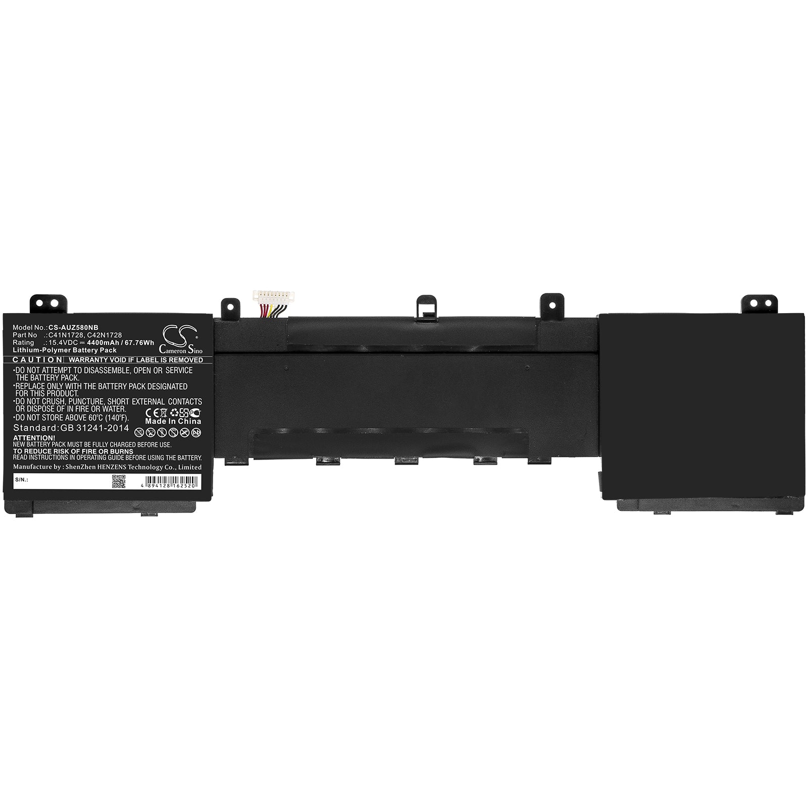 Li-Polymer Battery fits Asus, 5500ve, Ux550gd 15.4V, 4400mAh Notebook & Laptop Cameron Sino Technology Limited