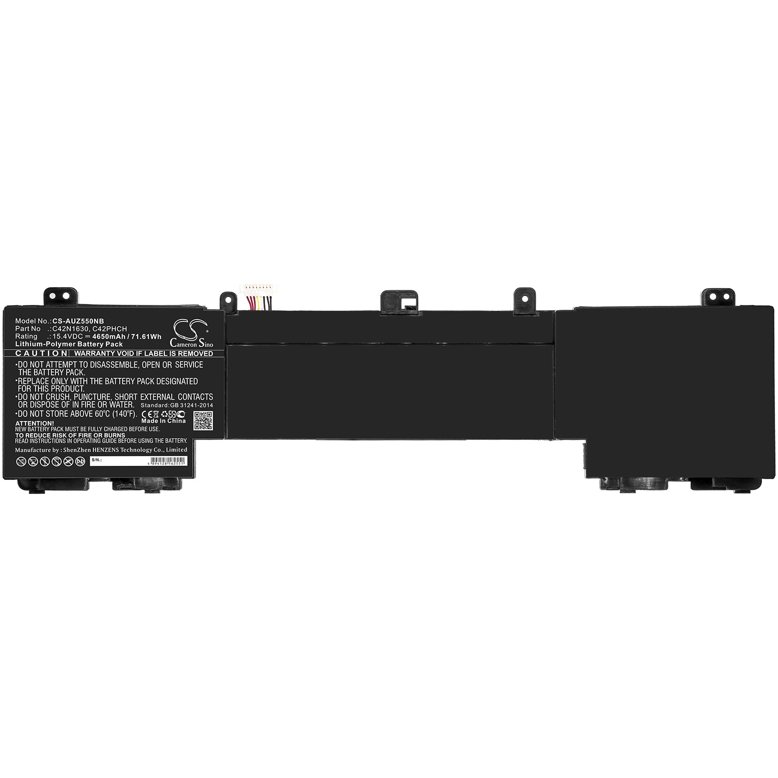 Li-Polymer Battery fits Asus, Ux550vd, Ux550vd-1a 15.4V, 4650mAh Notebook & Laptop Cameron Sino Technology Limited