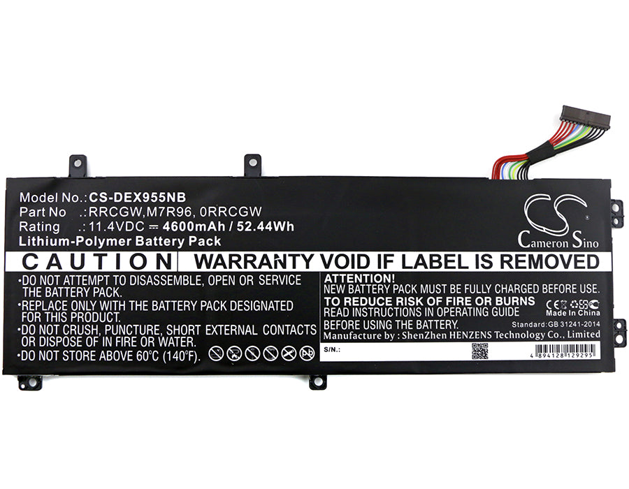 Li-Polymer Battery fits Dell, P56f002, P83f 11.4V, 4600mAh Notebook & Laptop Cameron Sino Technology Limited