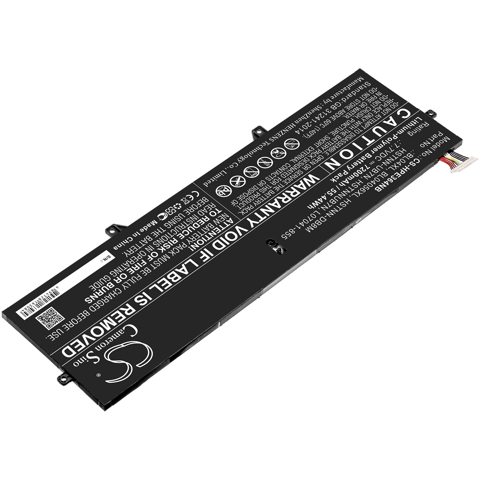 Li-Polymer Battery fits Hp, Elitebook X360 1040 G5, Elitebook X360 1040 G5(3sh43av) 7.7V, 7200mAh Notebook & Laptop Cameron Sino Technology Limited