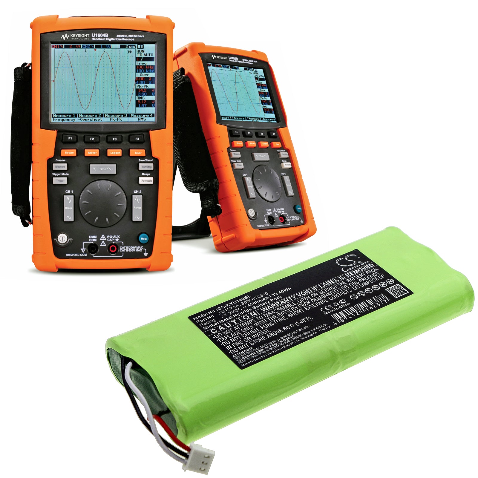 Ni-MH Battery fits Keysight, U1600, U1602a 7.2V, 4500mAh Equipment & Survey & Test Cameron Sino Technology Limited