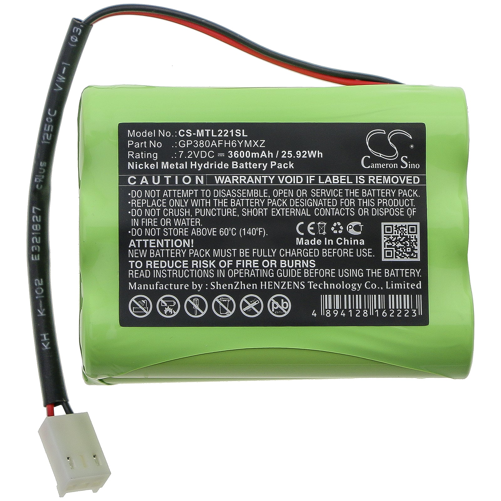 Ni-MH Battery fits Megalite, P-335, Mettler 7.2V, 3600mAh Equipment & Survey & Test Cameron Sino Technology Limited