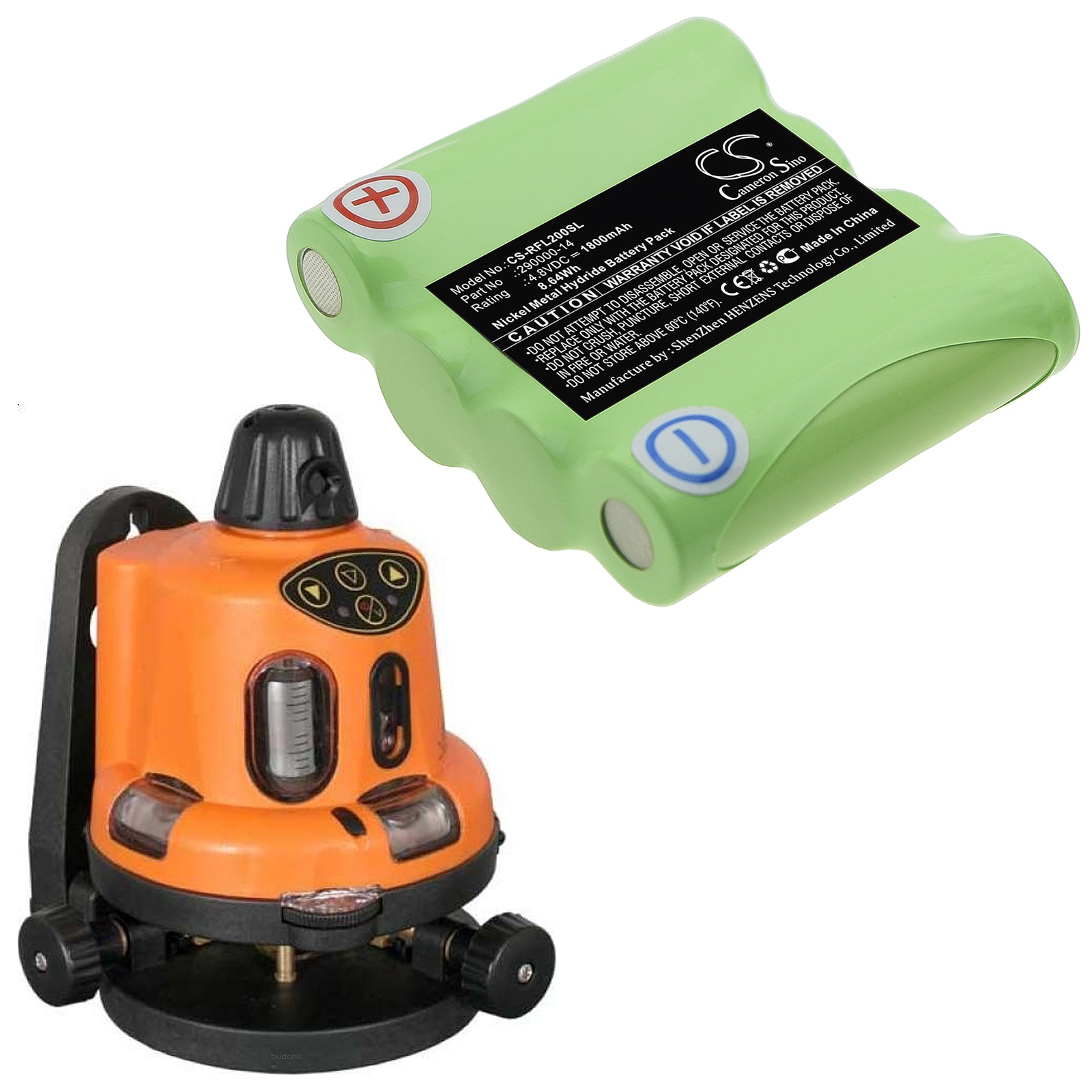 Ni-MH Battery fits Rotationslaser, Fl 20, Fl 200a 4.8V, 1800mAh Equipment & Survey & Test Cameron Sino Technology Limited