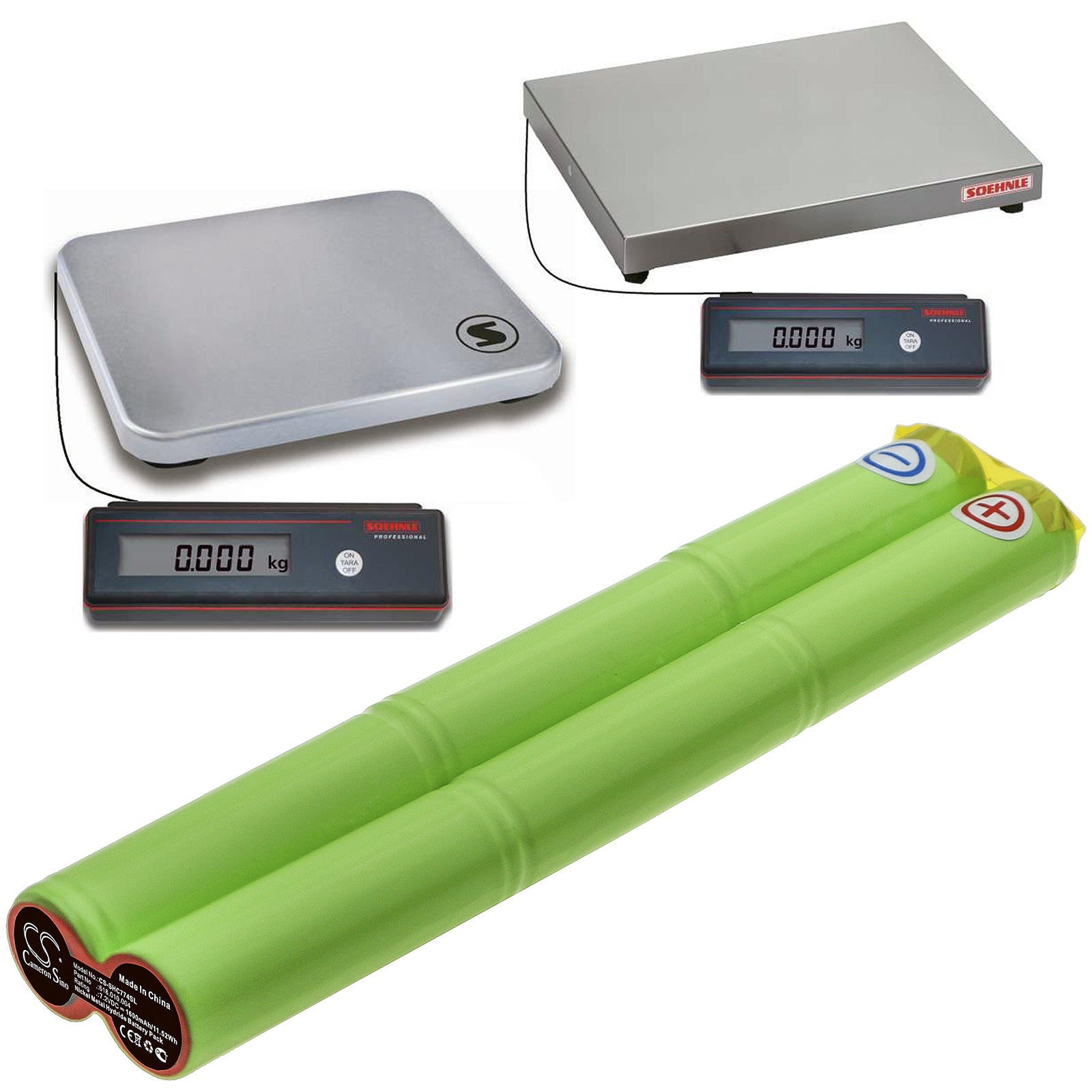 Ni-MH Battery fits Soehnle Scale, 7722, 7741 7.2V, 1600mAh Equipment & Survey & Test Cameron Sino Technology Limited