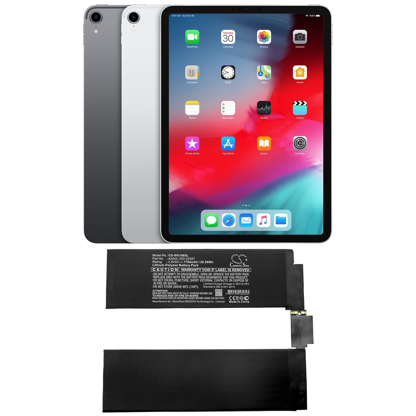 Li-Polymer Battery fits Apple, A1934, A1979 3.8V, 7700mAh Tablet Cameron Sino Technology Limited