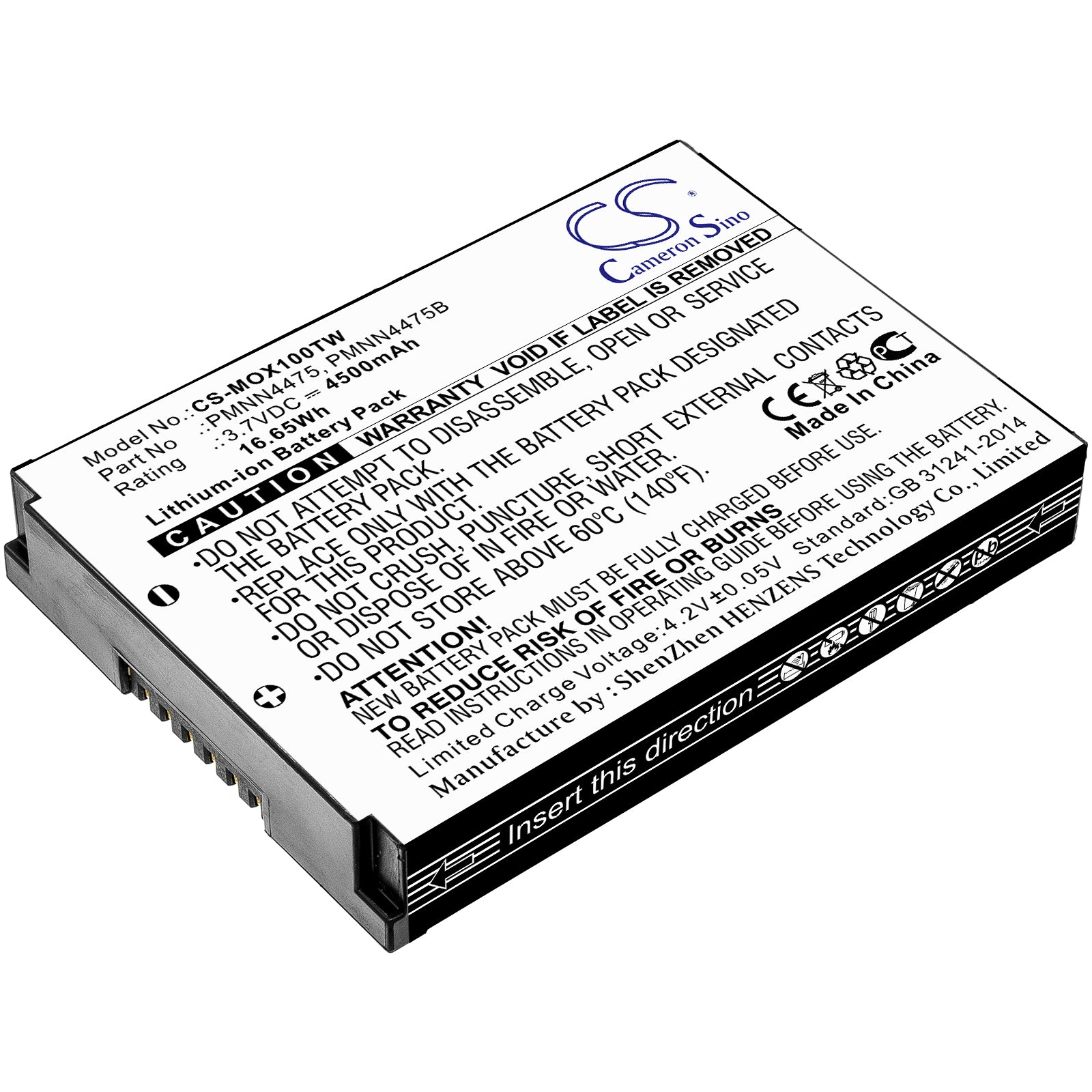 Li-ion Battery fits Lex, L10, L10i 3.7V, 4500mAh Two-Way Radio Cameron Sino Technology Limited