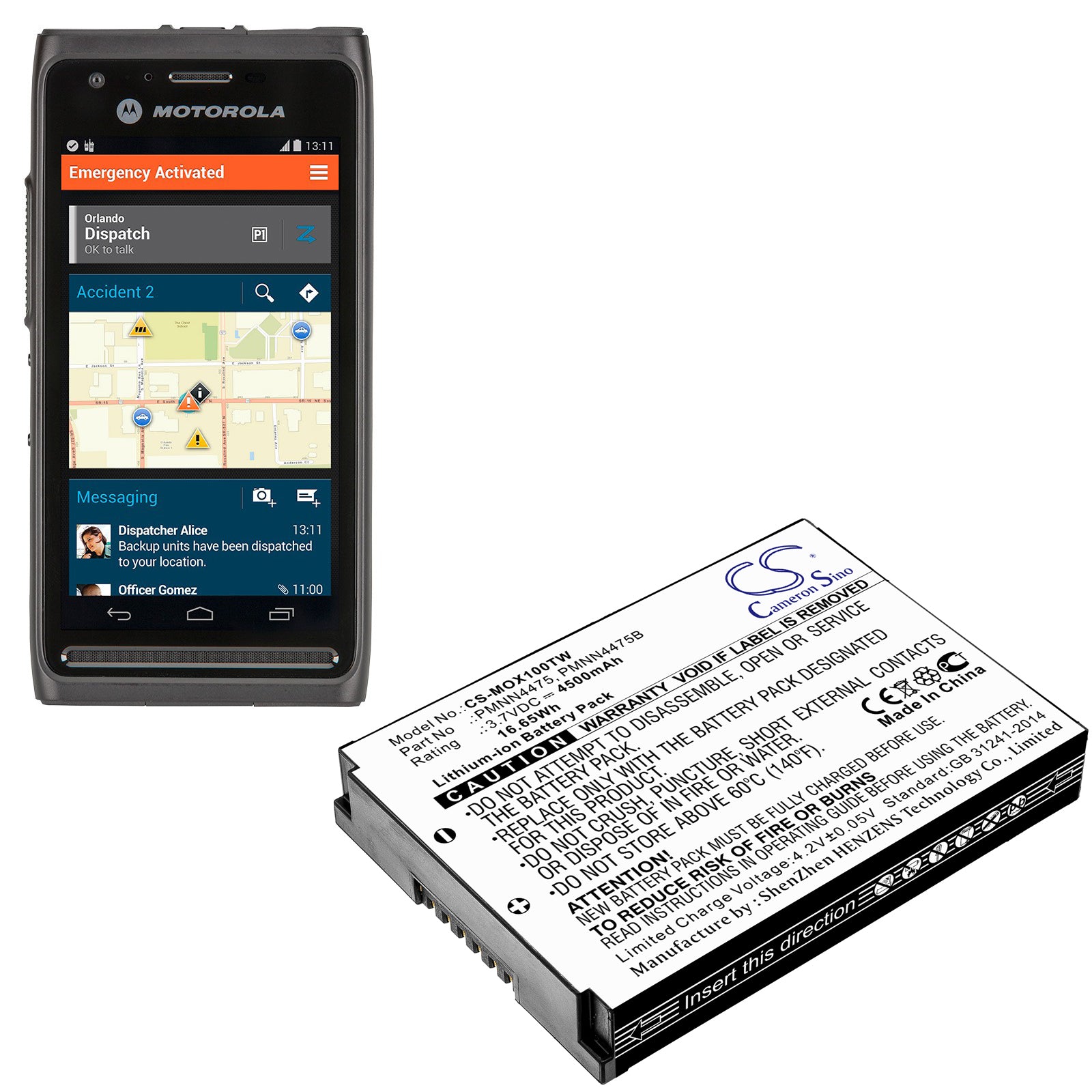 Li-ion Battery fits Lex, L10, L10i 3.7V, 4500mAh Two-Way Radio Cameron Sino Technology Limited