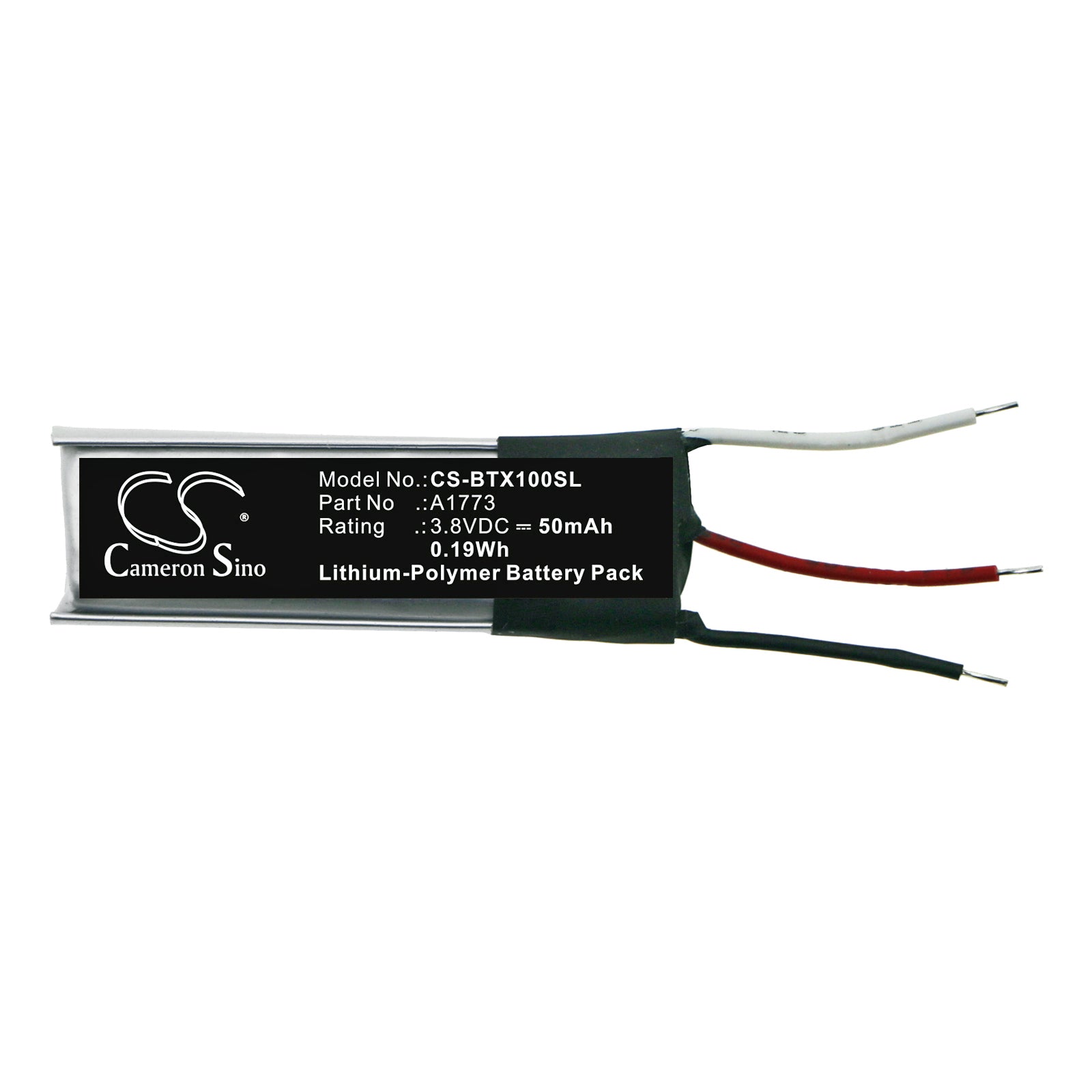 Li-Polymer Battery fits Beats, Beats X, Mlye2ll/a 3.8V, 50mAh Wireless Headset Cameron Sino Technology Limited