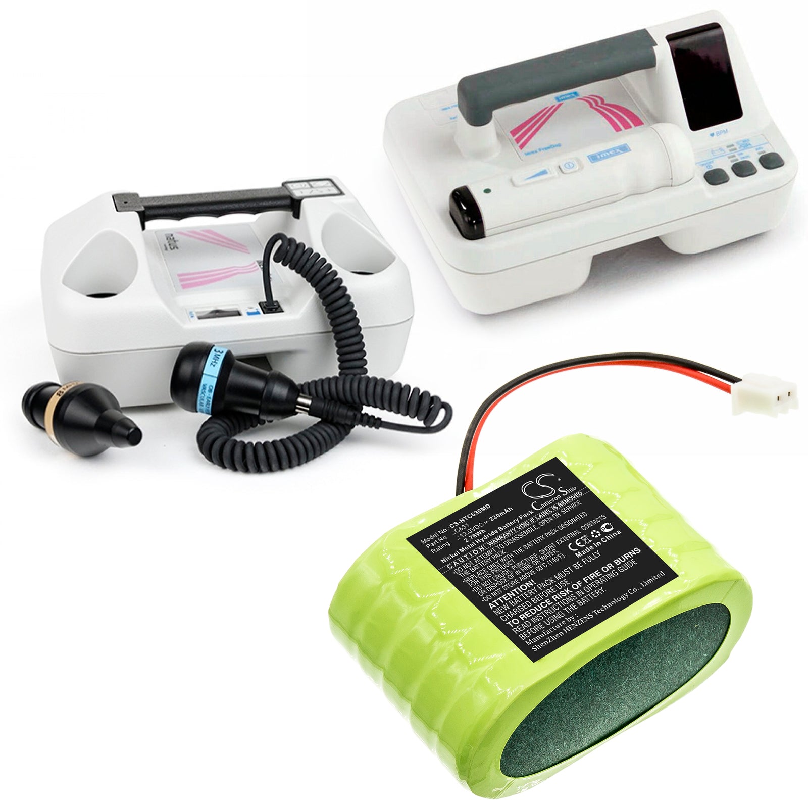 Ni-MH Battery fits Natus, Ct+ Doppler, Dop Ct 12.0V, 230mAh Medical Cameron Sino Technology Limited