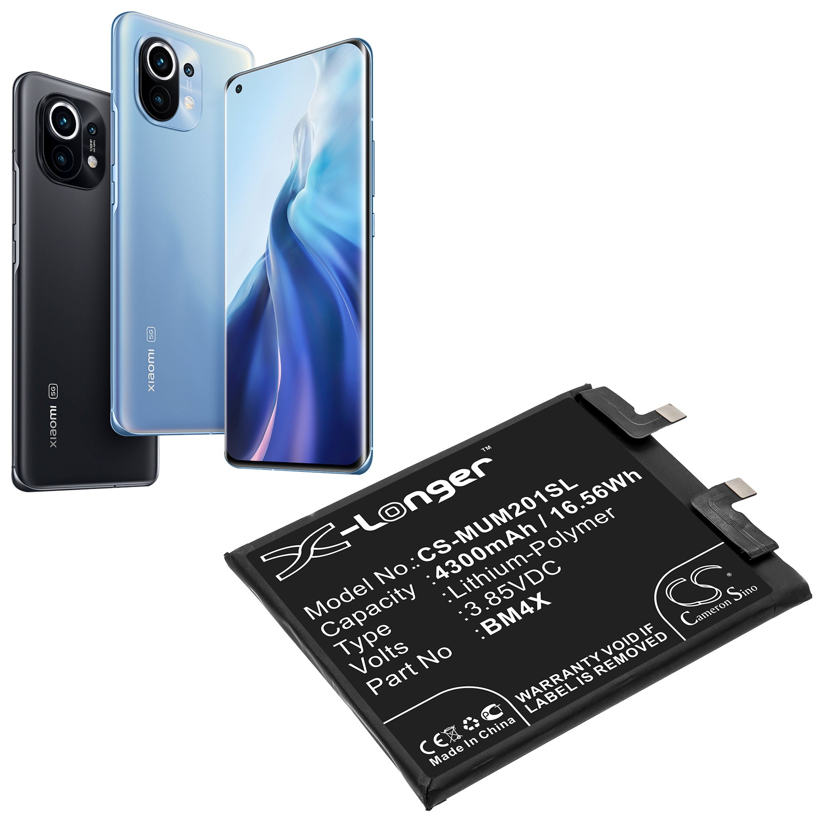 Li-Polymer Battery fits Xiaomi, Bm4x 3.85V, 4500mAh Mobile & SmartPhone Cameron Sino Technology Limited