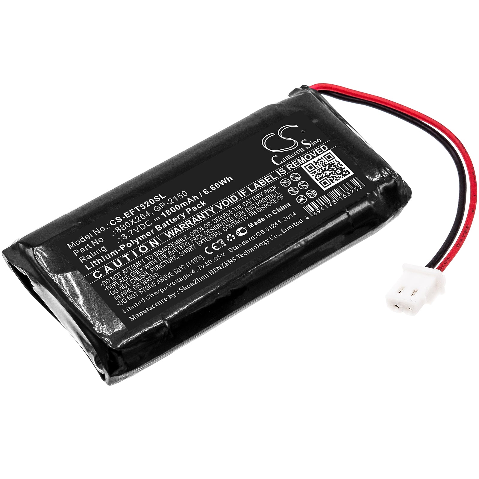 Li-Polymer Battery fits Exfo, Fot-5200 3.7V, 1800mAh Equipment & Survey & Test Cameron Sino Technology Limited