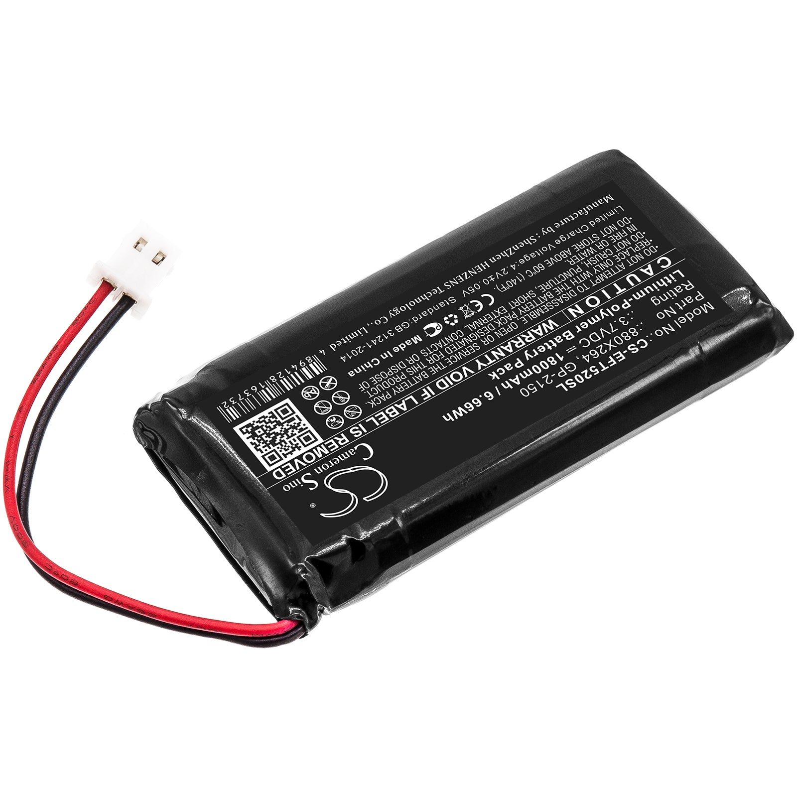 Li-Polymer Battery fits Exfo, Fot-5200 3.7V, 1800mAh Equipment & Survey & Test Cameron Sino Technology Limited