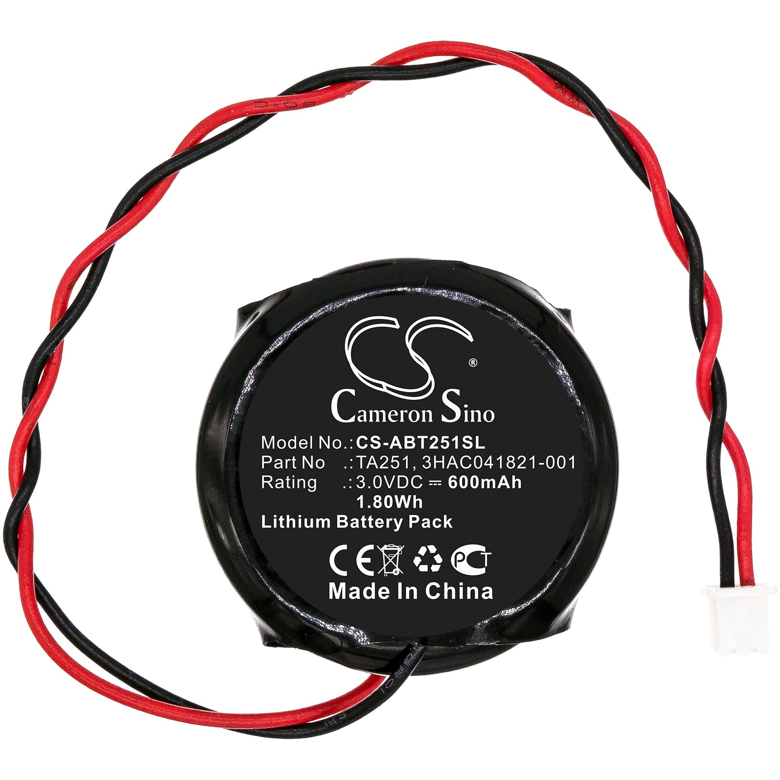 Lithium Battery fits Abb, Ta251 3.0V, 600mAh PLC Cameron Sino Technology Limited