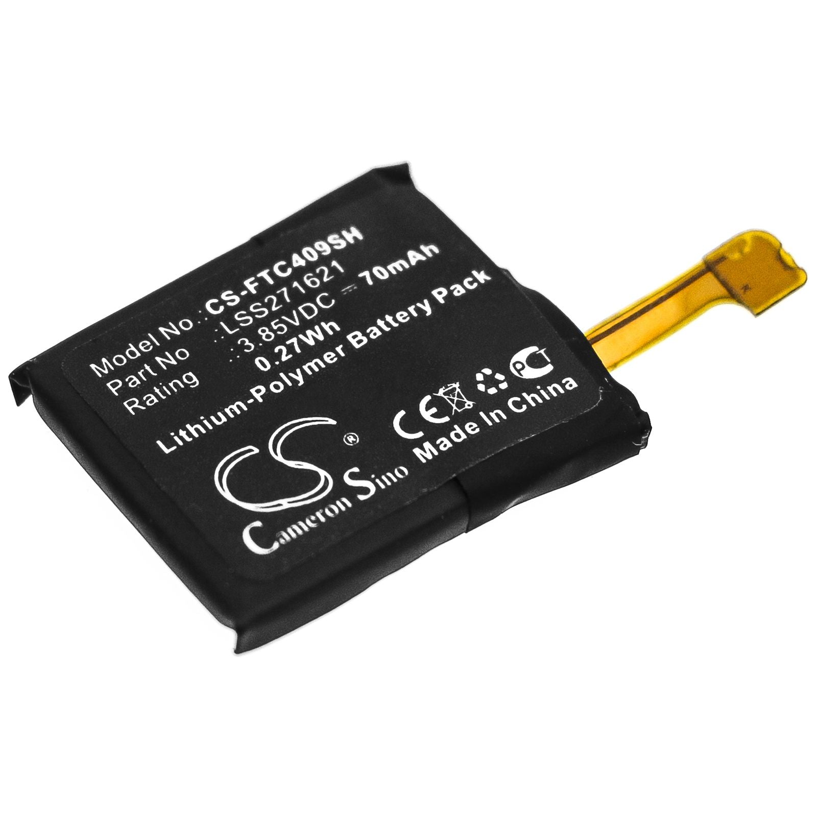 Li-Polymer Battery fits Fitbit, Charge 3, Fb409 3.85V, 70mAh Home Electronics Cameron Sino Technology Limited