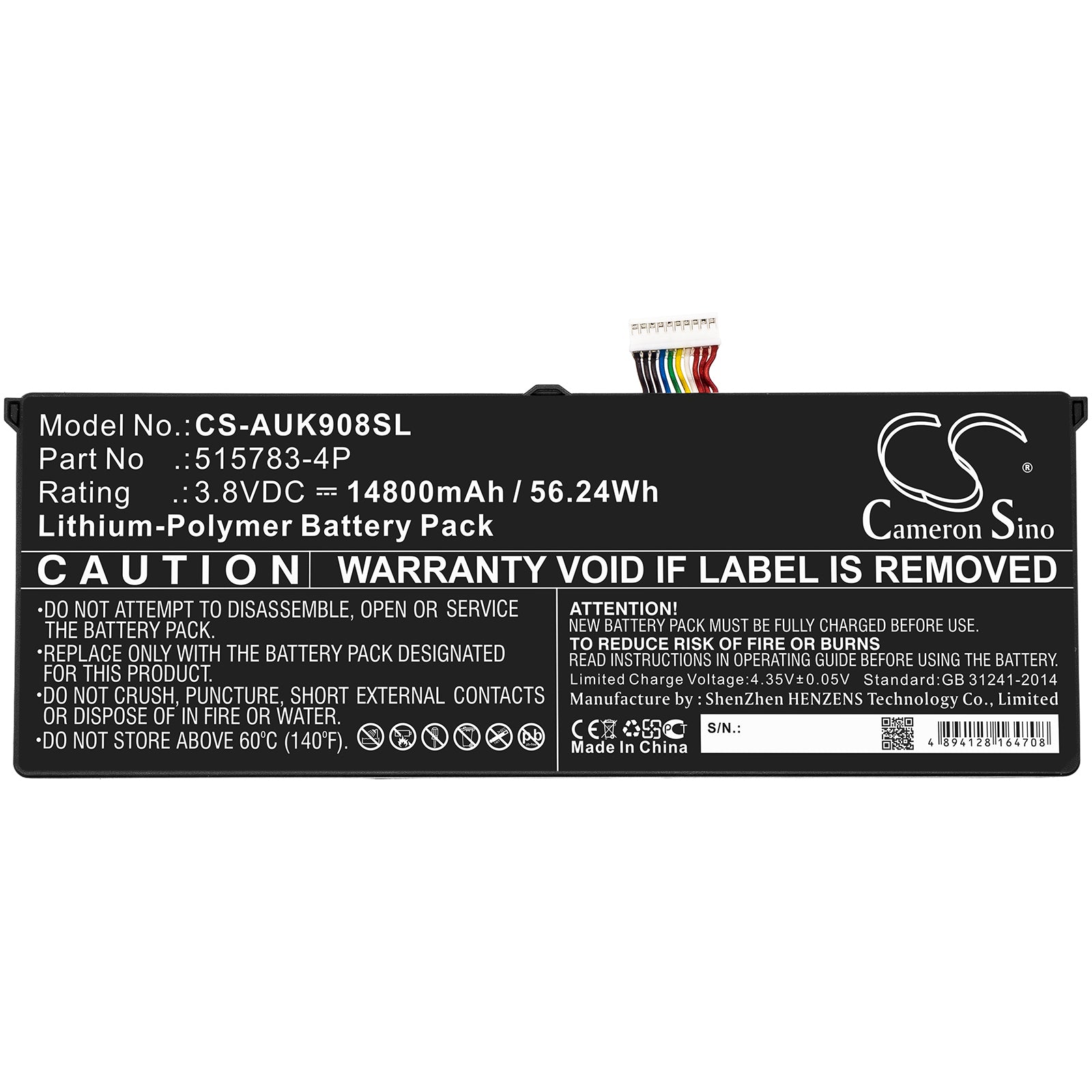 Li-Polymer Battery fits Autel, Maxicom Mk908, Maxisys Pro Elite 3.8V, 14800mAh Business Cameron Sino Technology Limited