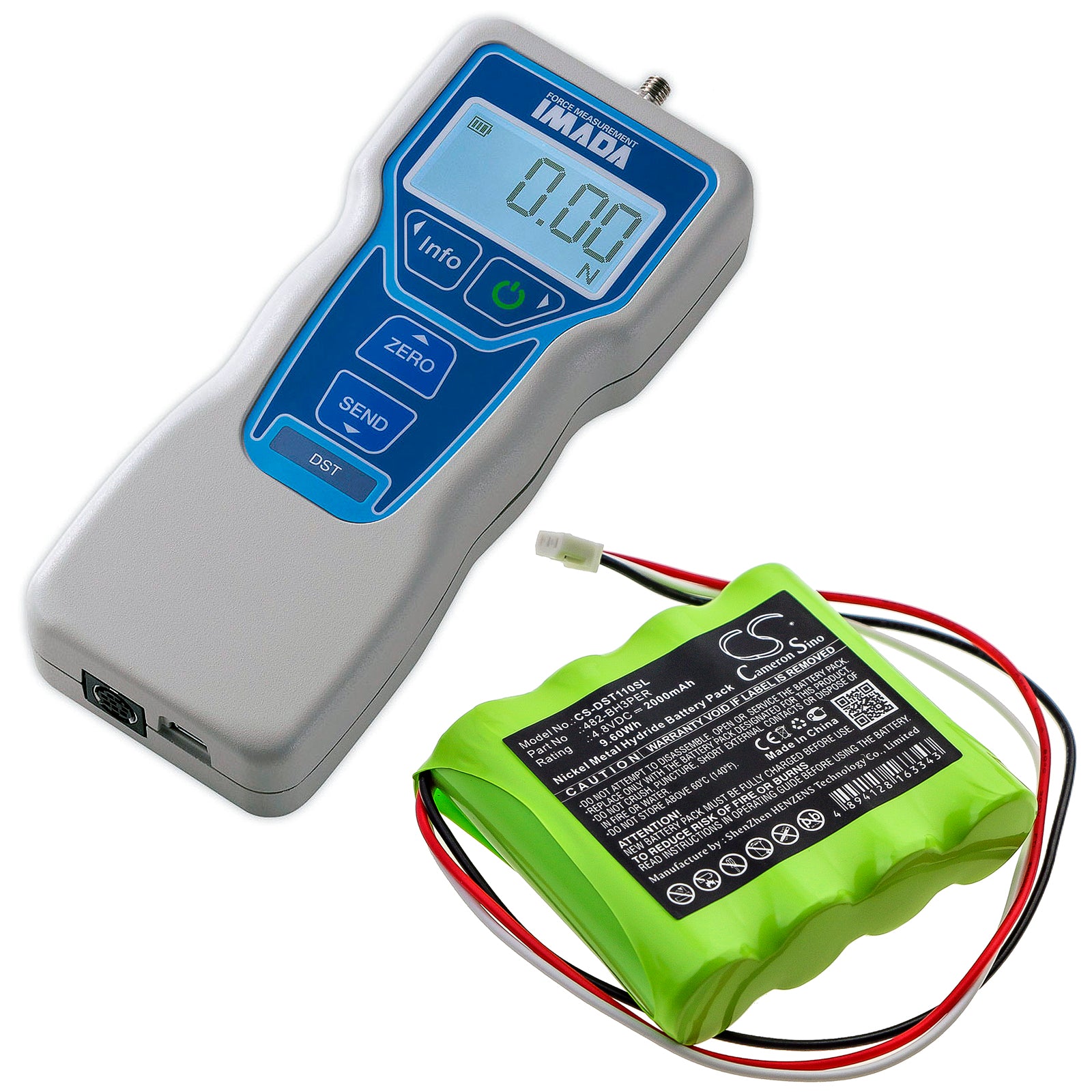 Ni-MH Battery fits Imada, Dst-11 Digital Force Gauge 4.8V, 2000mAh Equipment & Survey & Test Cameron Sino Technology Limited